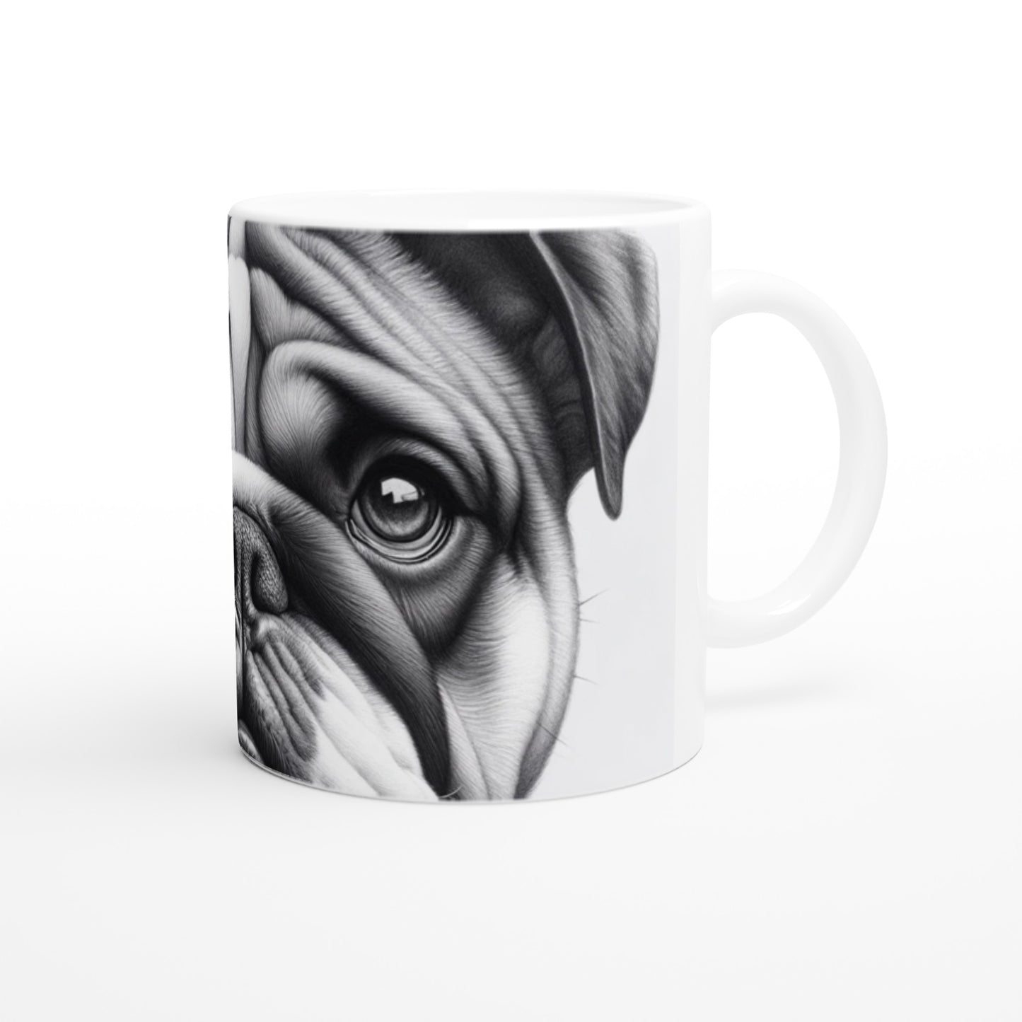 Bulldog Drawing "Eyes" 11oz Ceramic Mug