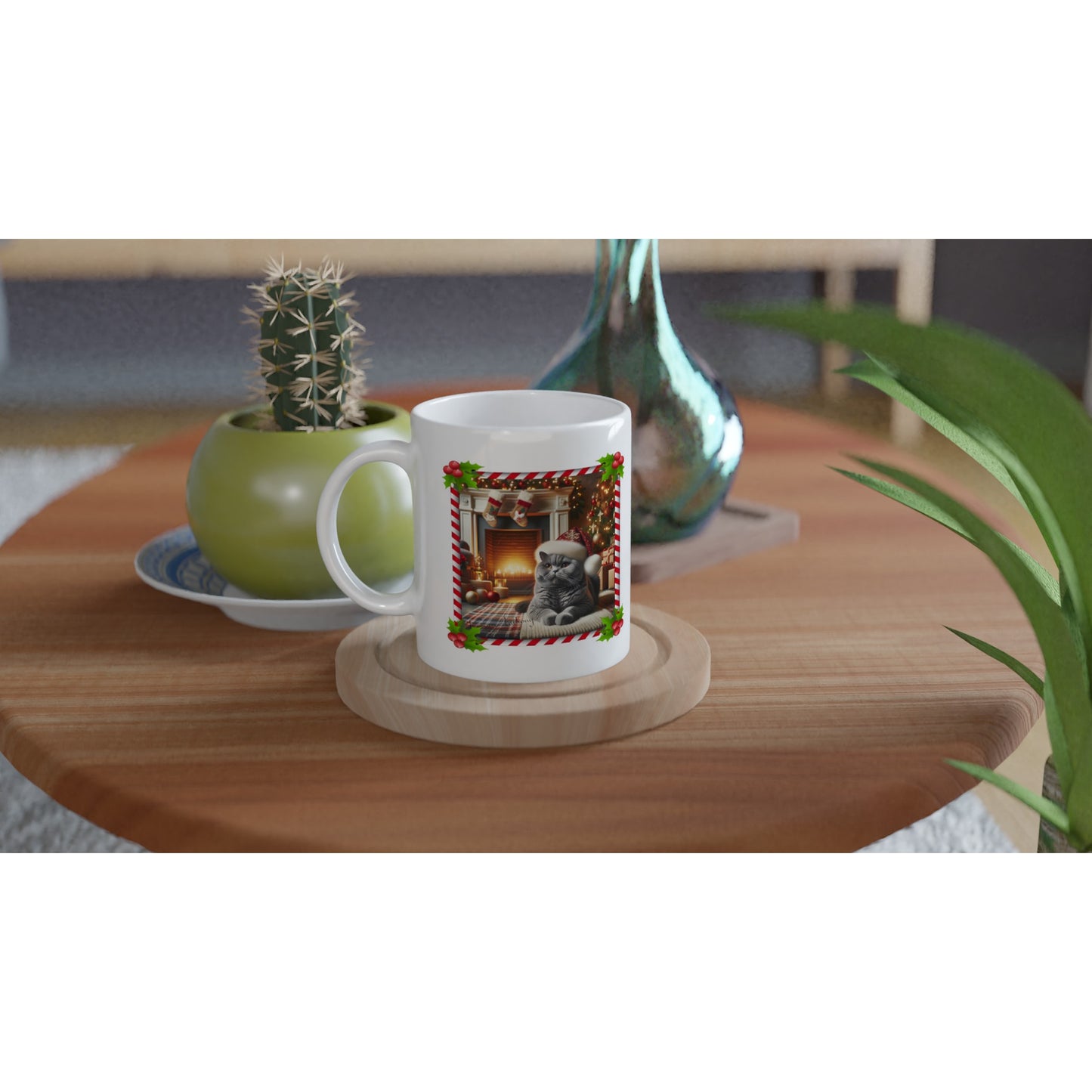 British Shorthair Cat Christmas 11oz Ceramic Mug