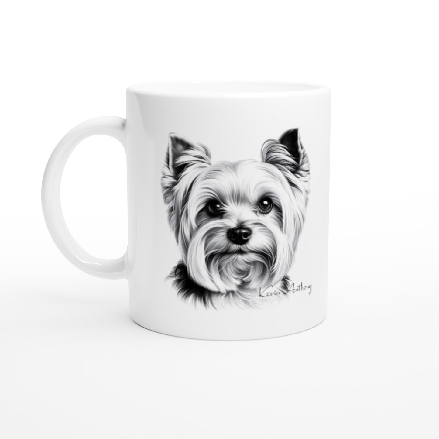 Yorkshire Terrier Drawing "I love my dog..!" 11oz Ceramic Mug