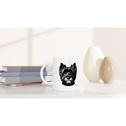 West Highland Terrier Drawing "I love my dog..!" 11oz Ceramic Mug