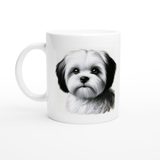 Shih Tzu Drawing "I love my dog..!" 11oz Ceramic Mug