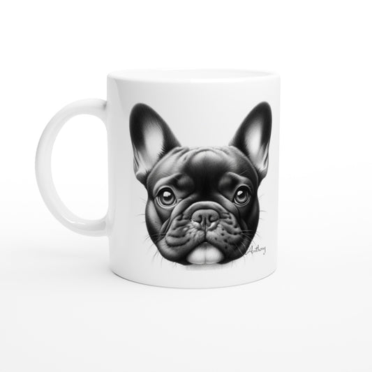 French Bulldog Drawing "I love my dog..!" 11oz Ceramic Mug