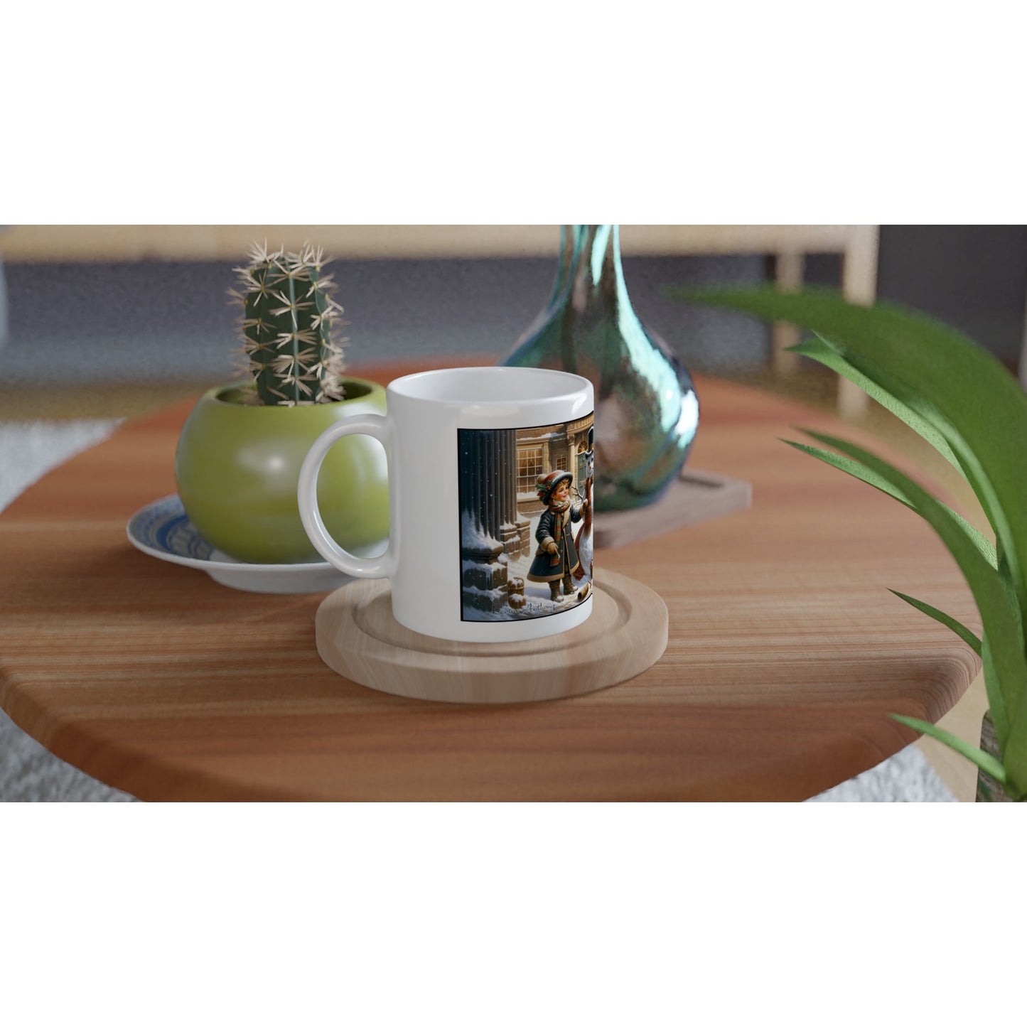 Border Collie - Victorian Christmas Snowman 11oz Ceramic Mug