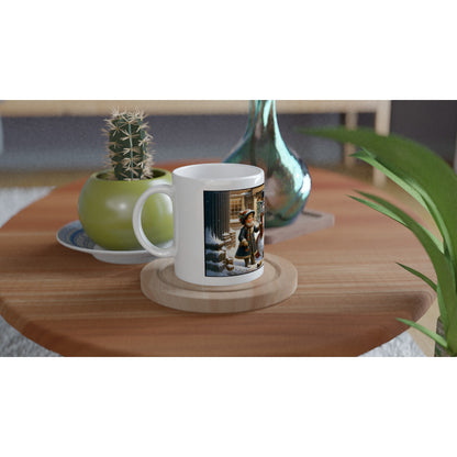 Border Collie - Victorian Christmas Snowman 11oz Ceramic Mug