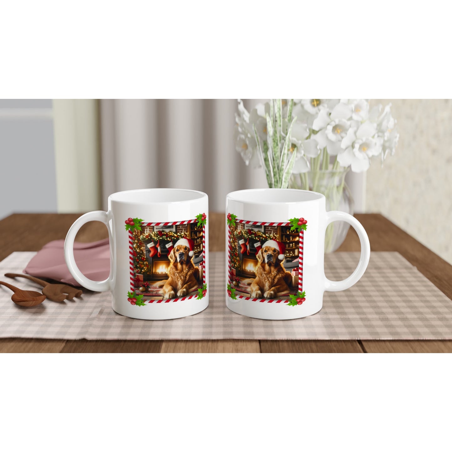 Golden Retriever Christmas 11oz Ceramic Mug