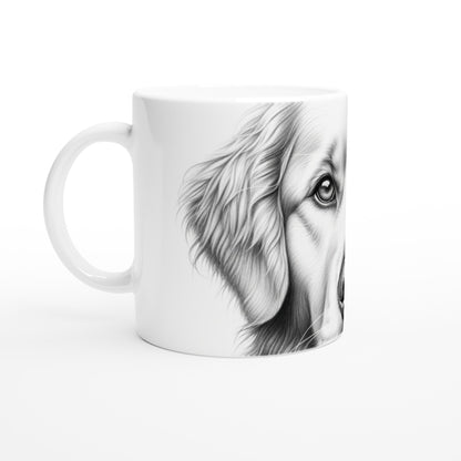 Golden Retriever Drawing "Eyes" 11oz Ceramic Mug