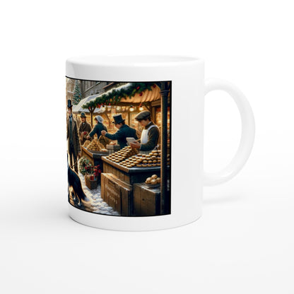 Border Collie - Victorian Christmas Mince Pies 11oz Ceramic Mug