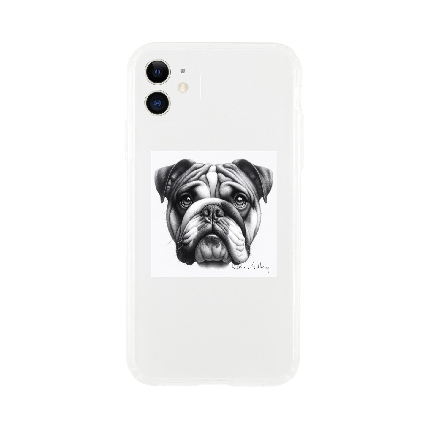 Bulldog Phone Case - Clear case