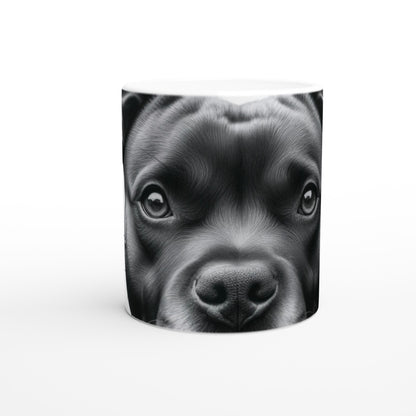 Staffordshire Bull Terrier Drawing "Eyes" 11oz Ceramic Mug