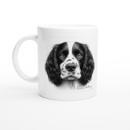 English Springer Spaniel Drawing "I love my dog..!"  11oz Ceramic Mug