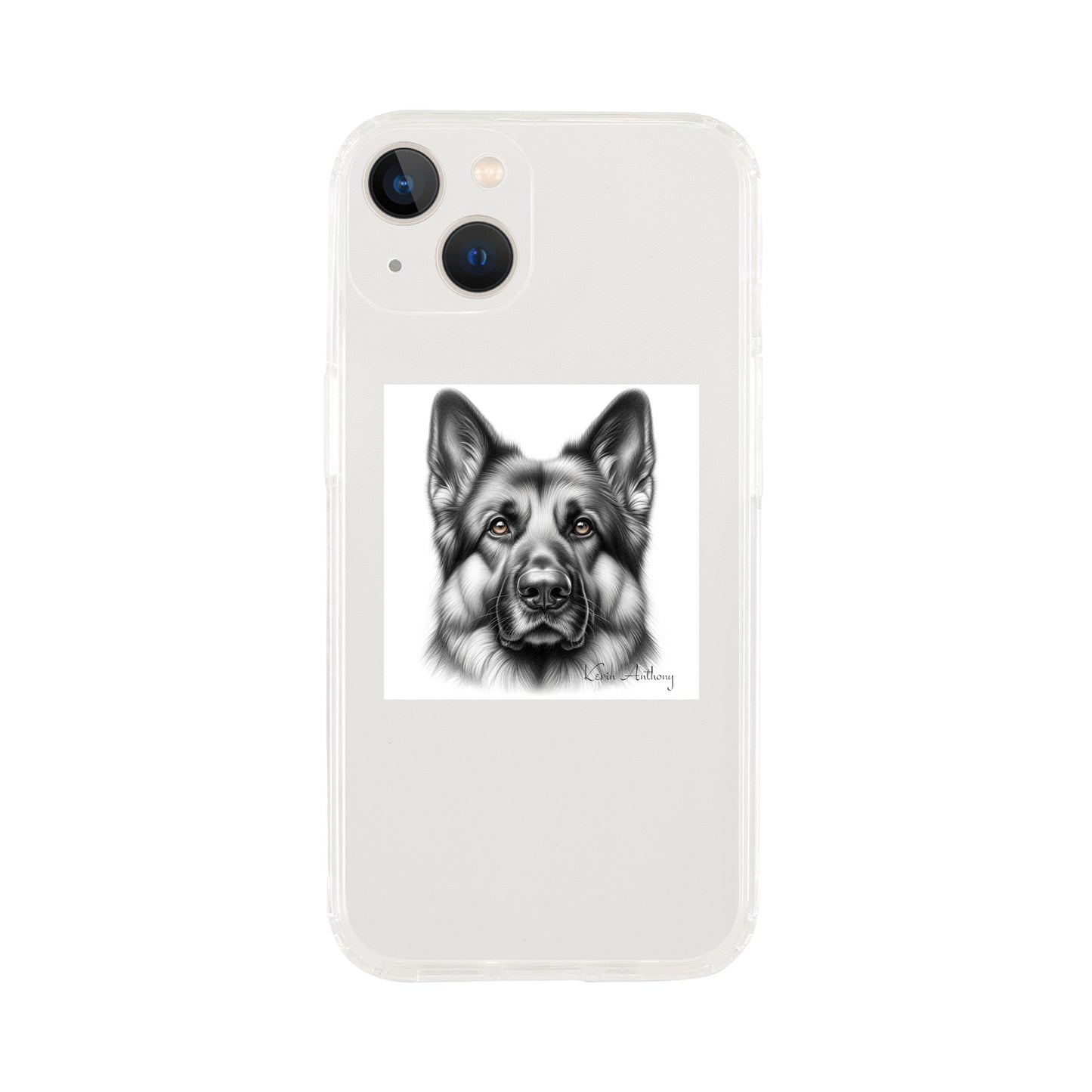 German Shepherd Phone Case - Clear case