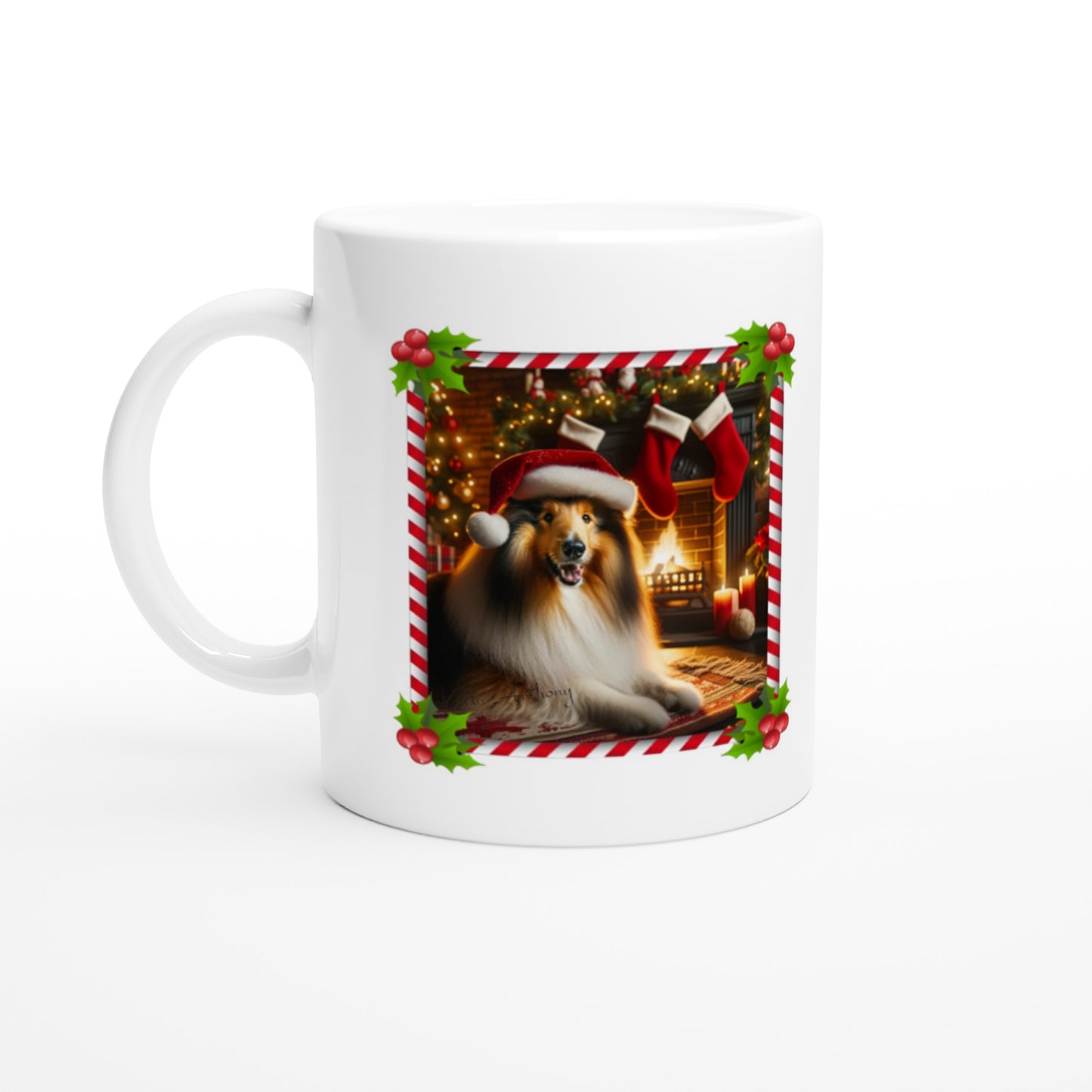 Rough Collie Christmas 11oz Ceramic Mug
