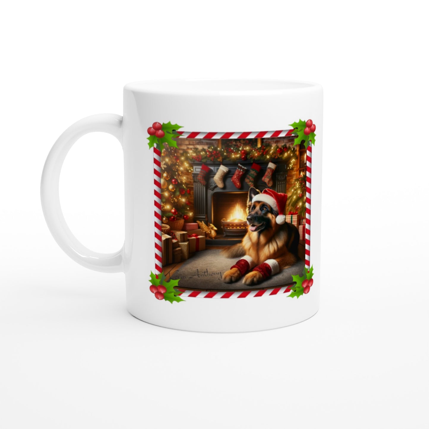 German Shepherd Christmas 11oz Ceramic Mug