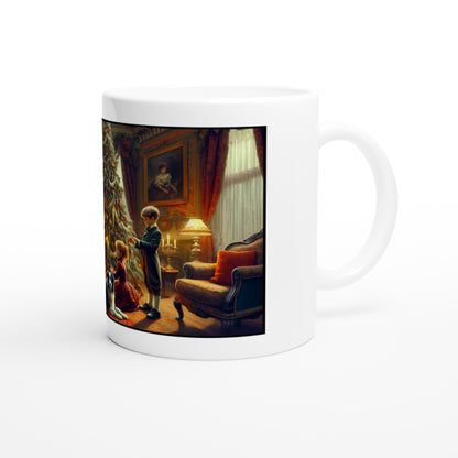 Border Collie - Victorian Christmas Tree 11oz Ceramic Mug