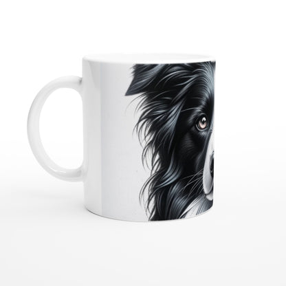 Border Collie Drawing "Eyes" 11oz Ceramic Mug