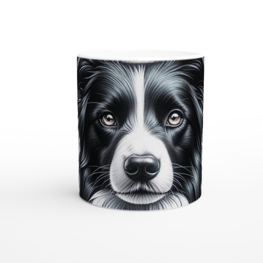 Border Collie Drawing "Eyes" 11oz Ceramic Mug