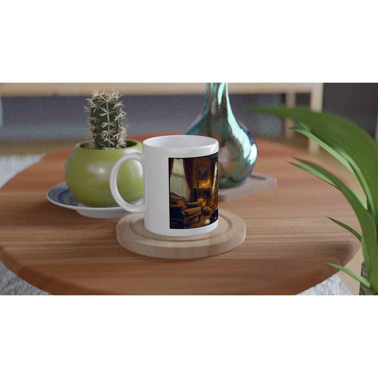 Border Collie - Victorian Christmas Tree 11oz Ceramic Mug