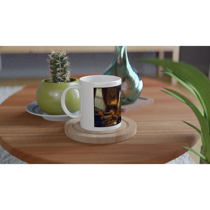 Border Collie - Victorian Christmas Tree 11oz Ceramic Mug