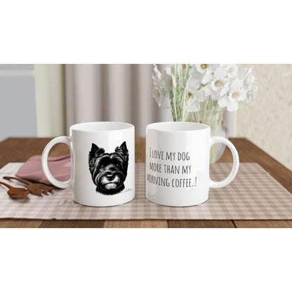 West Highland Terrier Drawing "I love my dog..!" 11oz Ceramic Mug
