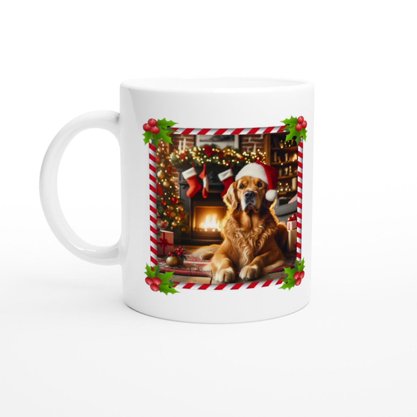 Golden Retriever Christmas 11oz Ceramic Mug