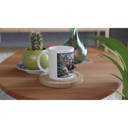 Border Collie - Victorian Christmas Sleigh Ride11oz Ceramic Mug