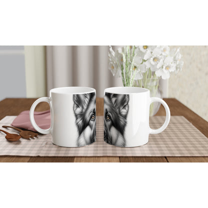 German Shepherd Drawing "Eyes" 11oz Ceramic Mug