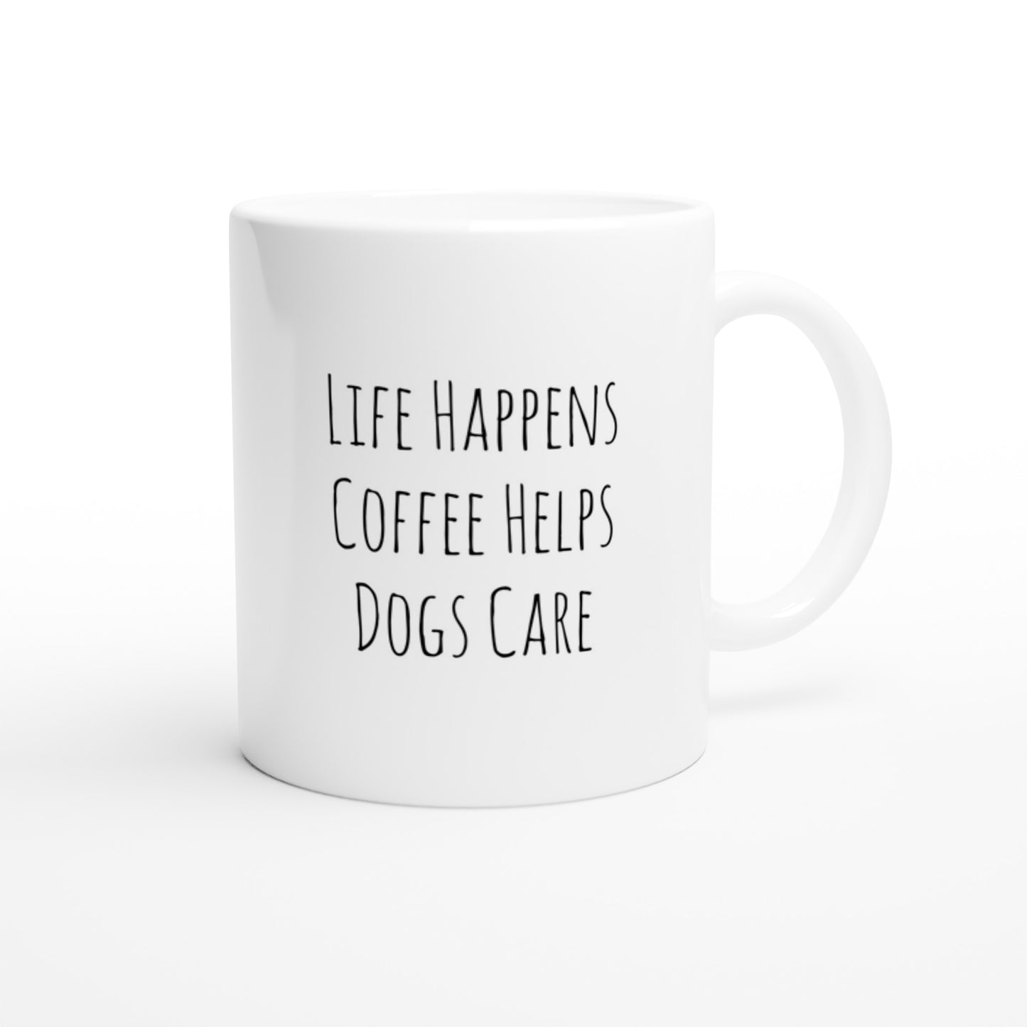 Bulldog Drawing "Life Happens" 11oz Ceramic Mug