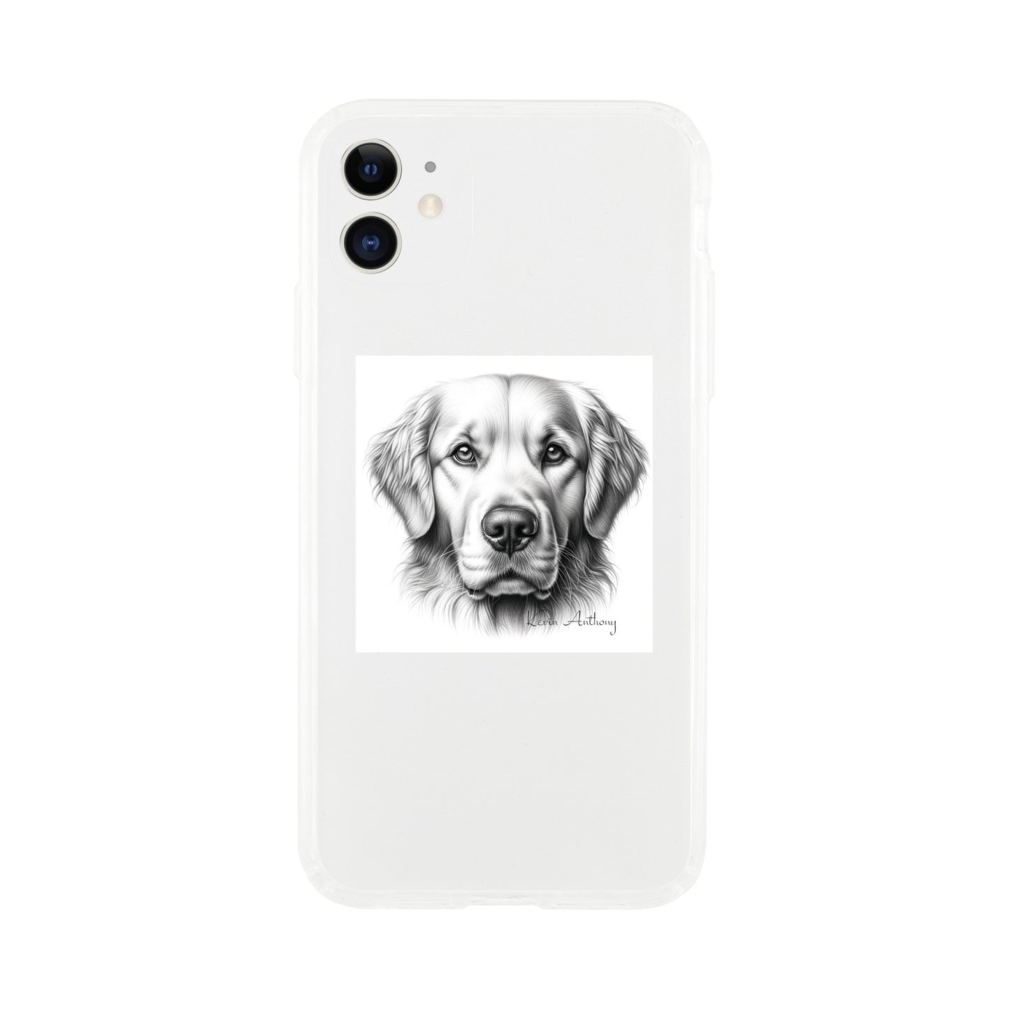 Golden Retriever Phone Case - Clear case