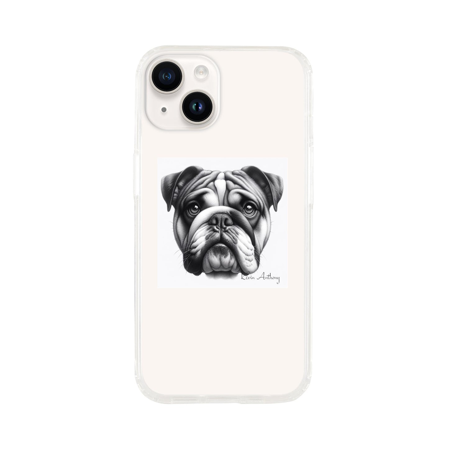 Bulldog Phone Case - Clear case