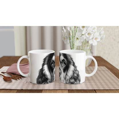 Cocker Spaniel Drawing "Eyes" 11oz Ceramic Mug