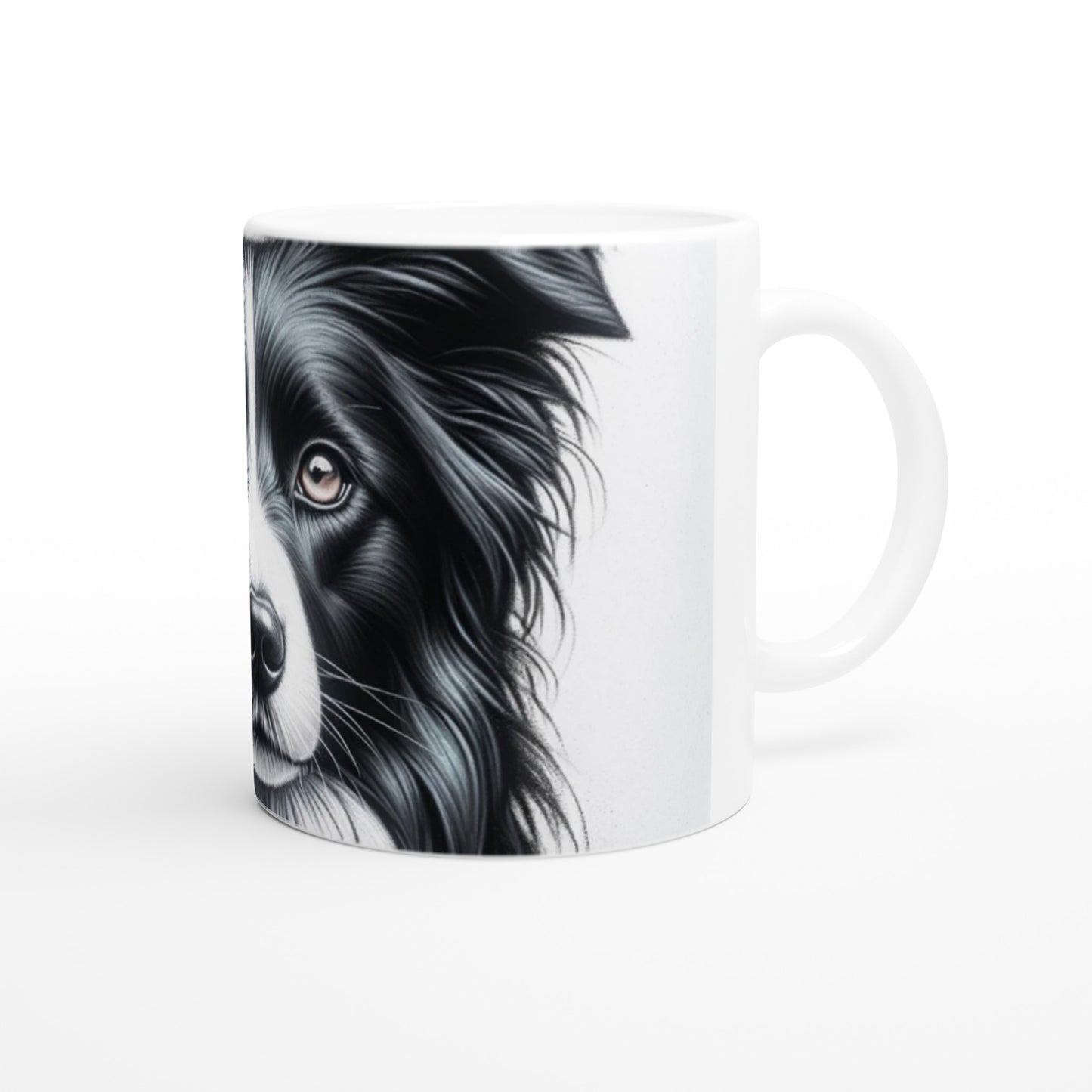 Border Collie Drawing "Eyes" 11oz Ceramic Mug