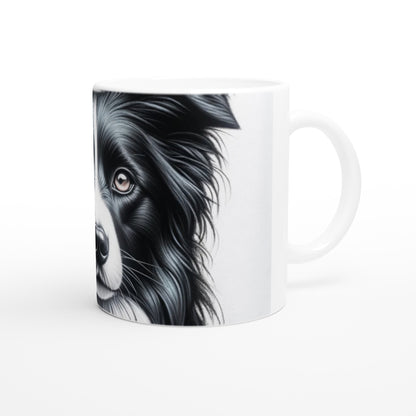 Border Collie Drawing "Eyes" 11oz Ceramic Mug