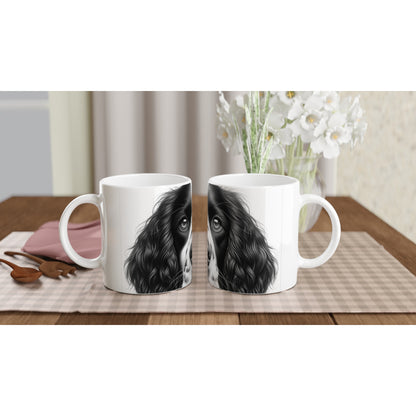 English Springer Spaniel Drawing "Eyes" 11oz Ceramic Mug