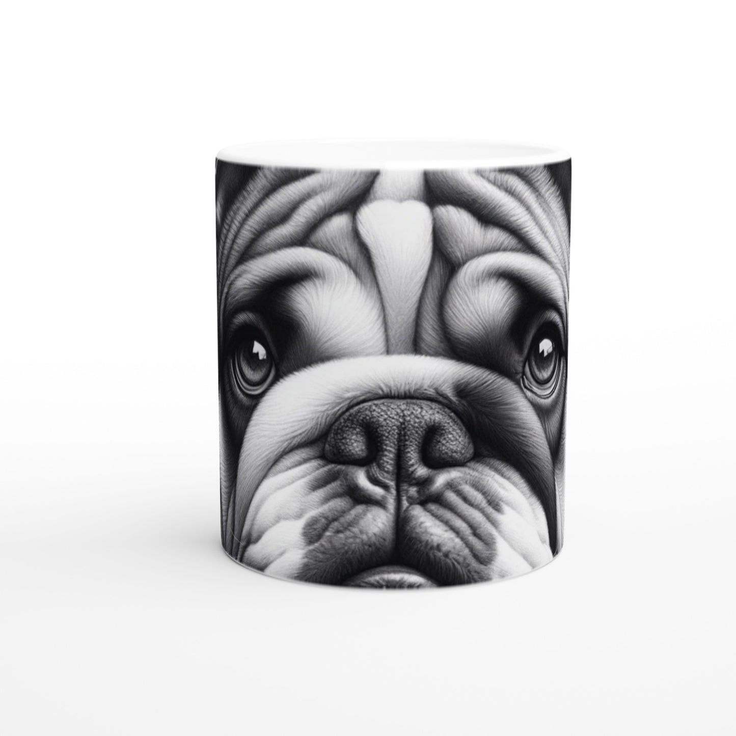 Bulldog Drawing "Eyes" 11oz Ceramic Mug