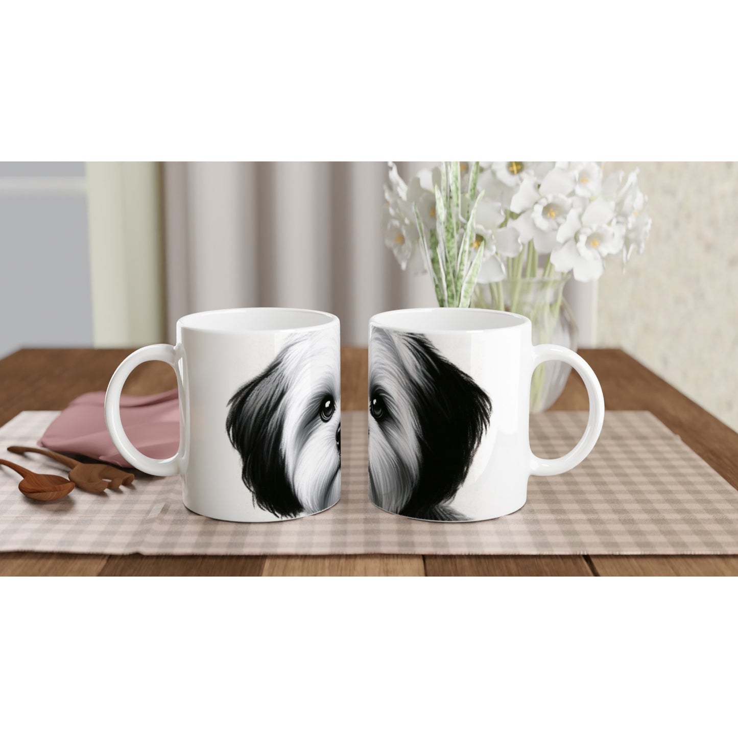 Shih Tzu Drawing "Eyes" 11oz Ceramic Mug