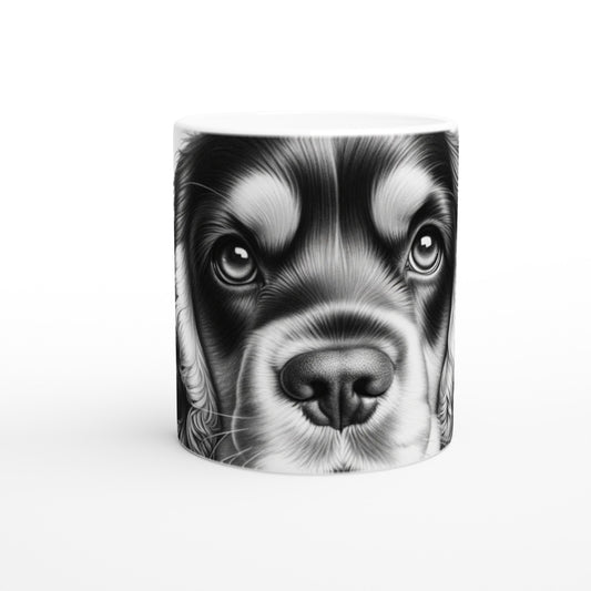 Cocker Spaniel Drawing "Eyes" 11oz Ceramic Mug