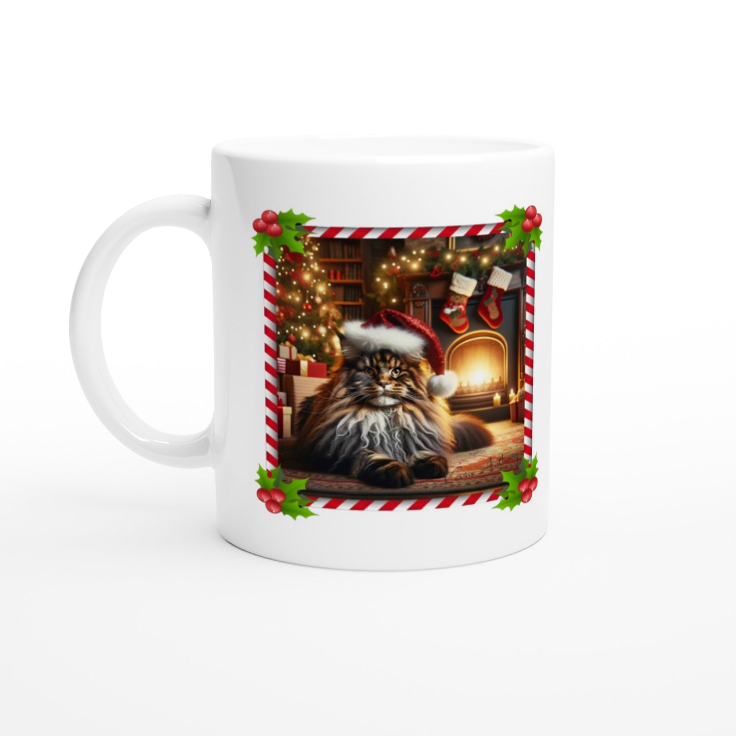 Maine Coon Cat Christmas 11oz Ceramic Mug