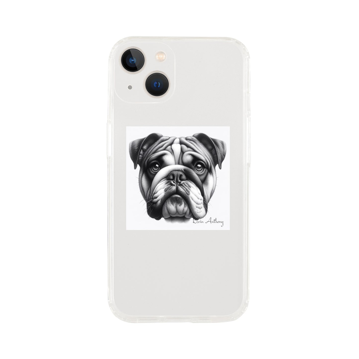 Bulldog Phone Case - Clear case