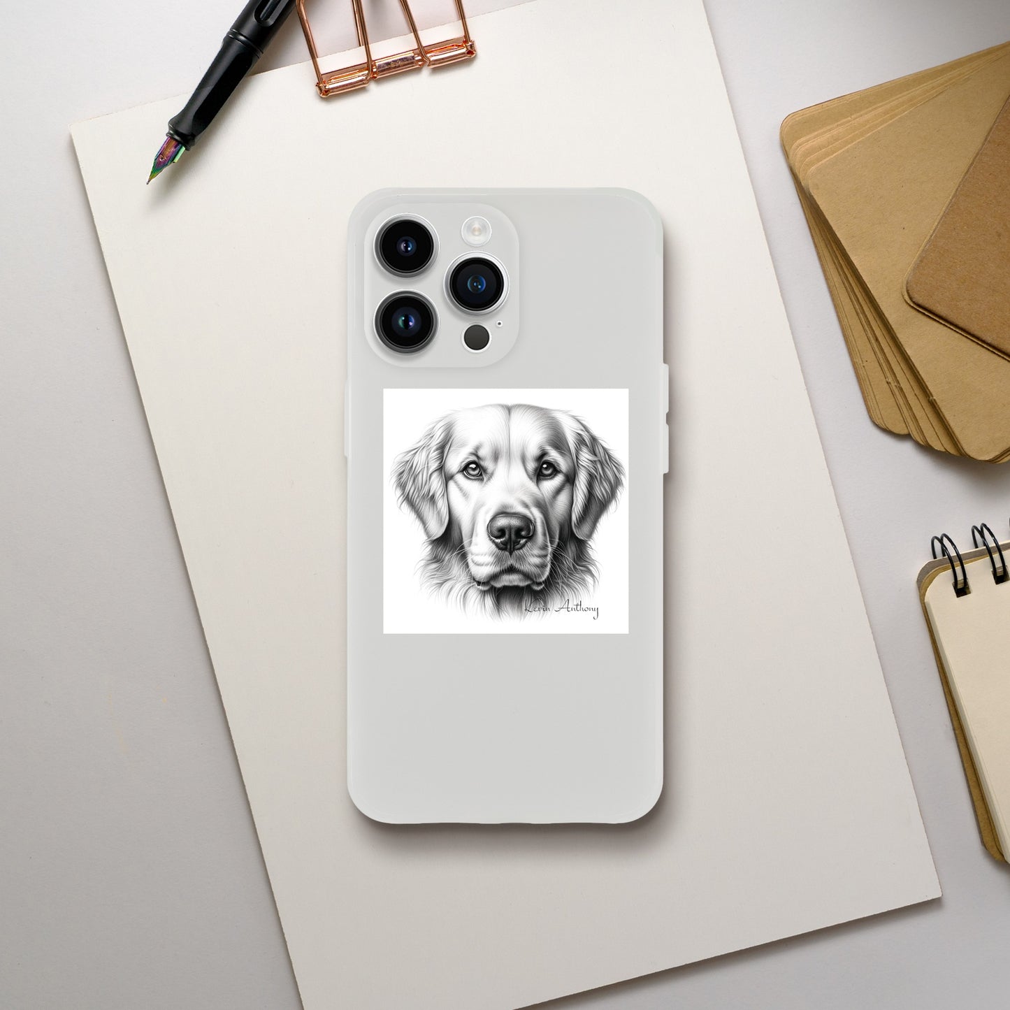 Golden Retriever Flexi Phone Case