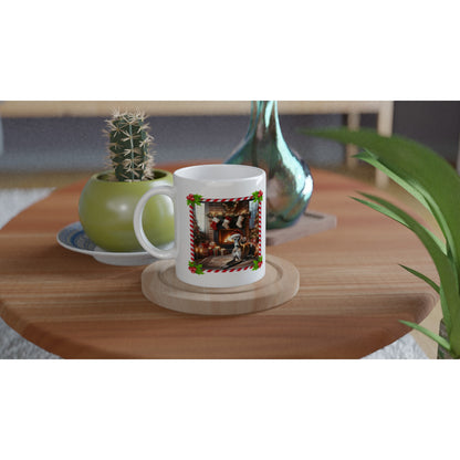 Grey Greyhound Christmas 11oz Ceramic Mug