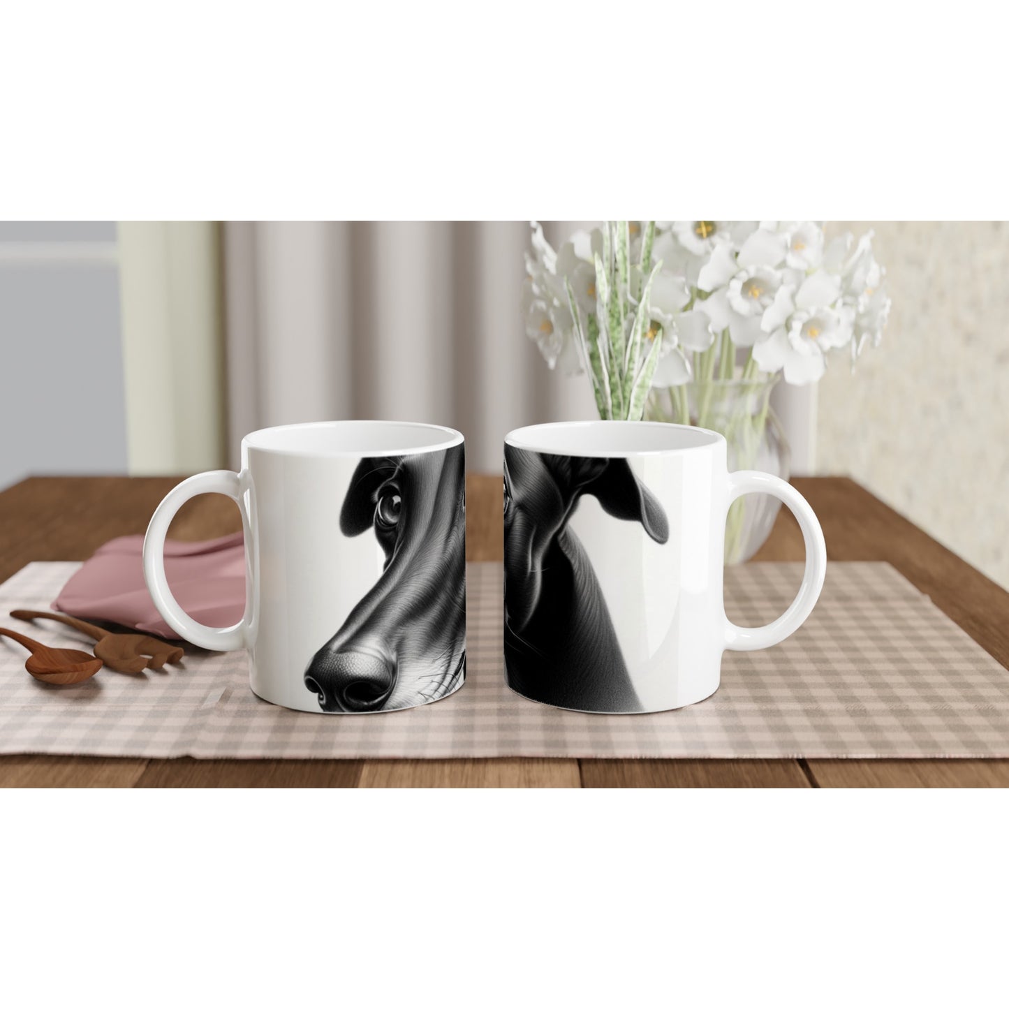 Greyhound Drawing "Eyes" 11oz Ceramic Mug