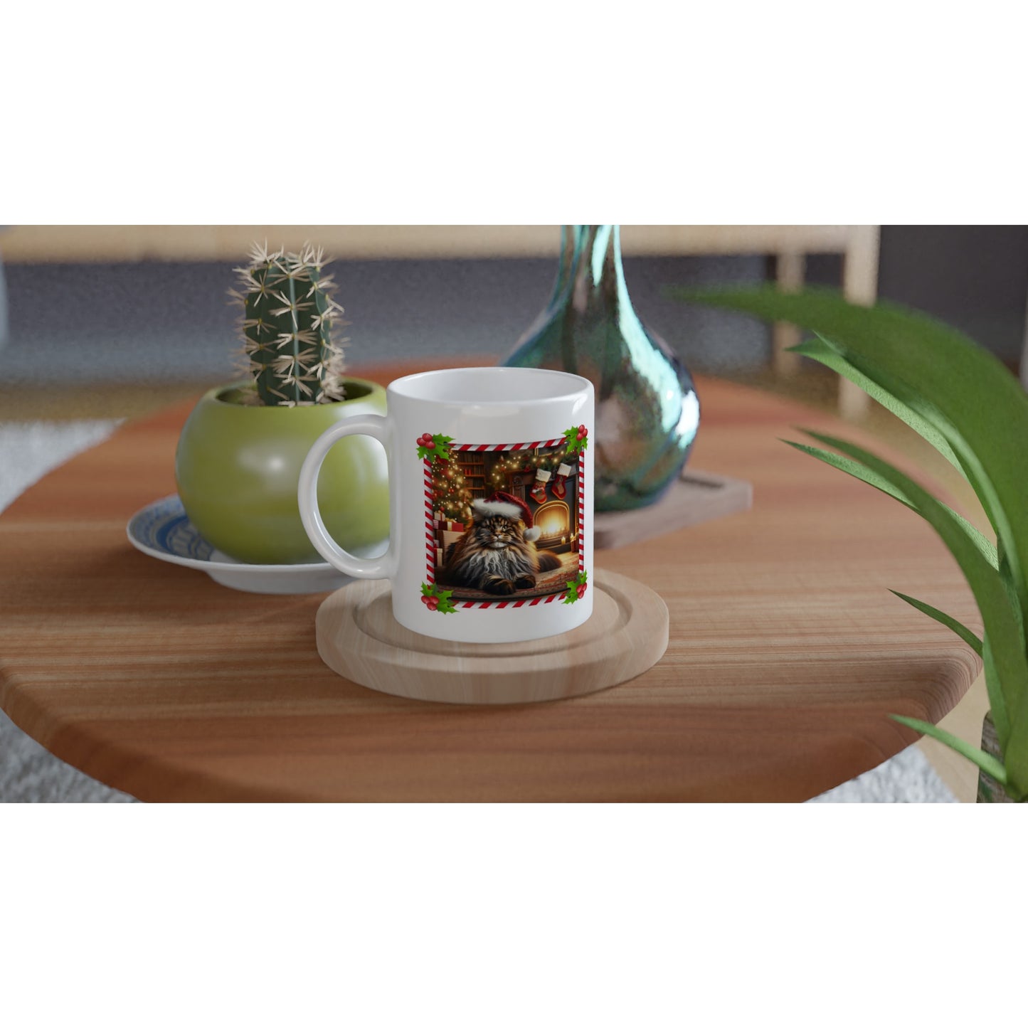 Maine Coon Cat Christmas 11oz Ceramic Mug
