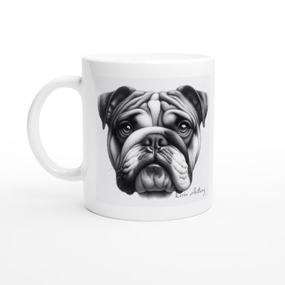Bulldog Drawing "I love my dog..!" 11oz Ceramic Mug