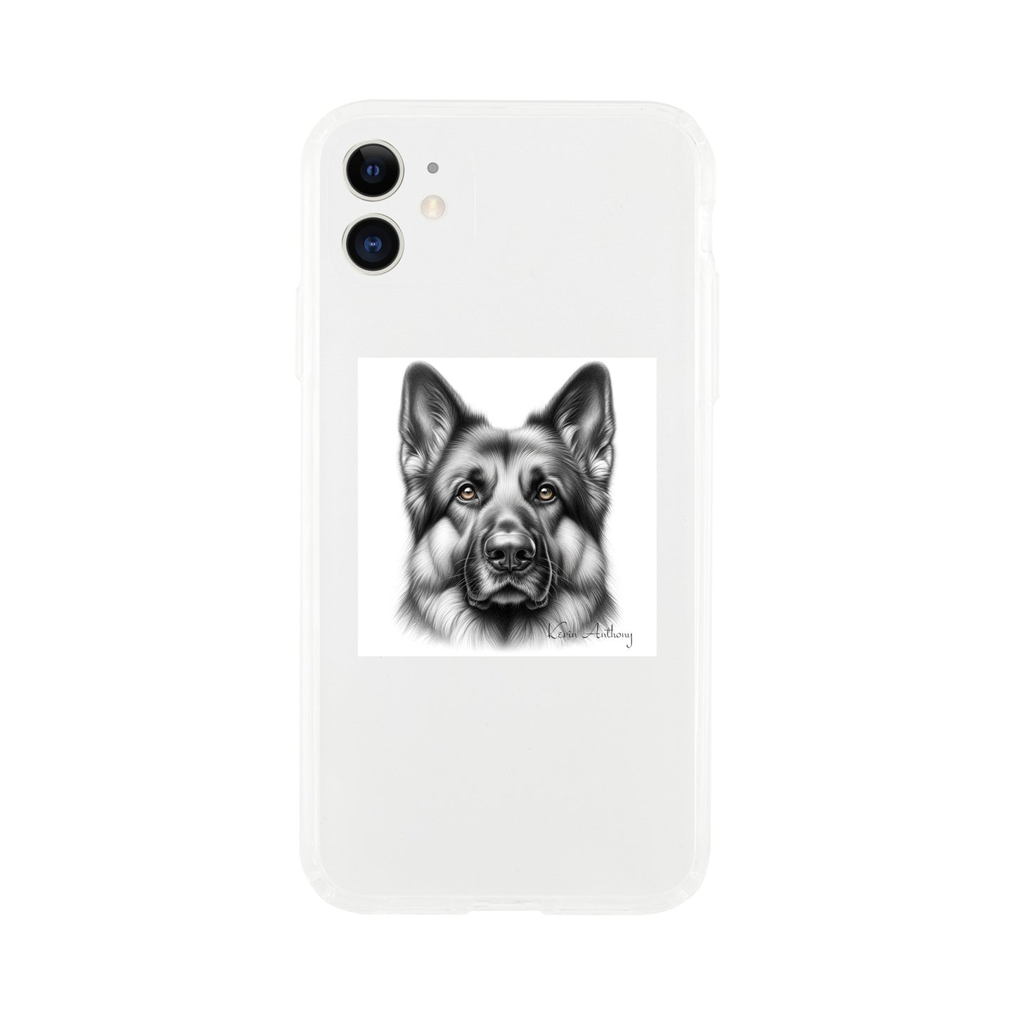 German Shepherd Phone Case - Clear case
