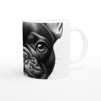 French Bulldog Drawing "Eyes" 11oz Ceramic Mug