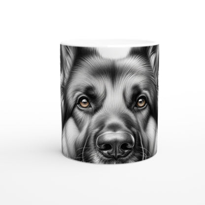 German Shepherd Drawing "Eyes" 11oz Ceramic Mug