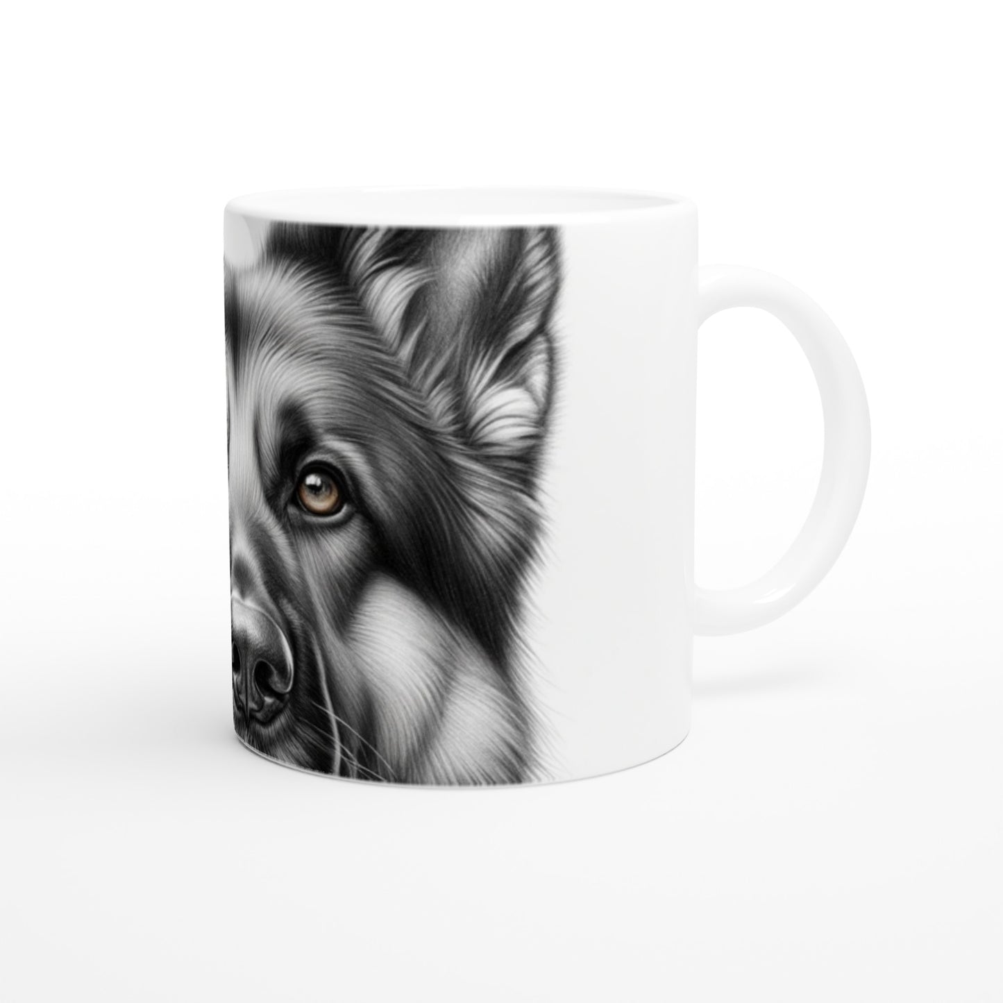 German Shepherd Drawing "Eyes" 11oz Ceramic Mug