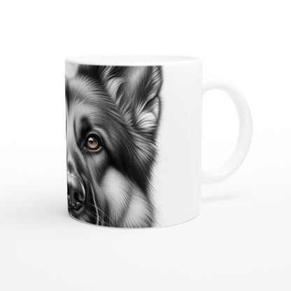 German Shepherd Drawing "Eyes" 11oz Ceramic Mug