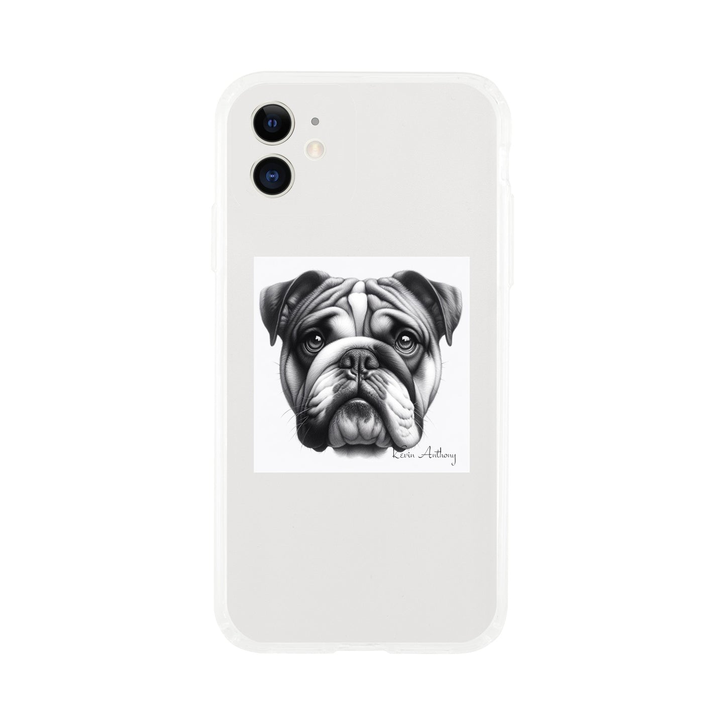 Bulldog Phone Case - Clear case