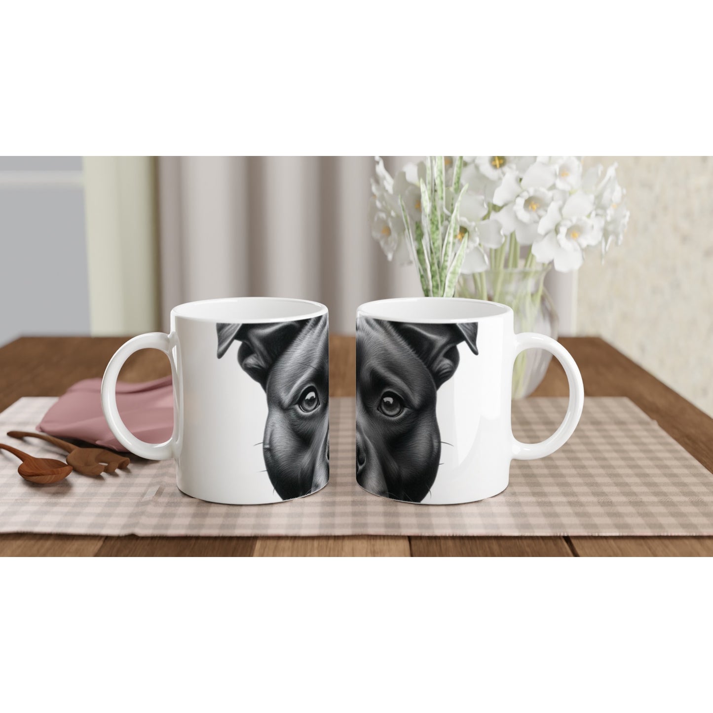 Staffordshire Bull Terrier Drawing "Eyes" 11oz Ceramic Mug